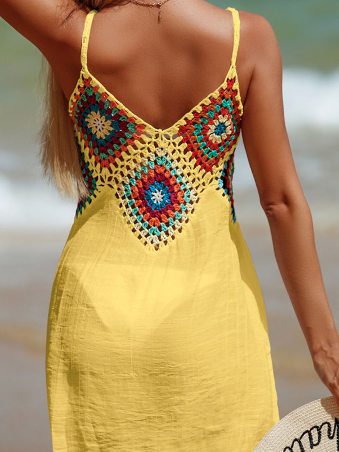 Cutout V-Neck Beach Dress for Women - Perfect for Swimming and Sunbathing