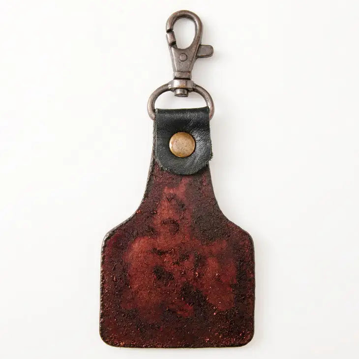 LS Western High Quality Leather Keychain Ornament with Flower and Arrow Design - Durable and Stylish