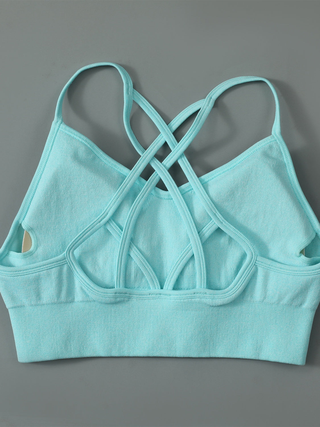 Crisscross Spaghetti Strap Sports Bra - Supportive and Breathable for Active Women