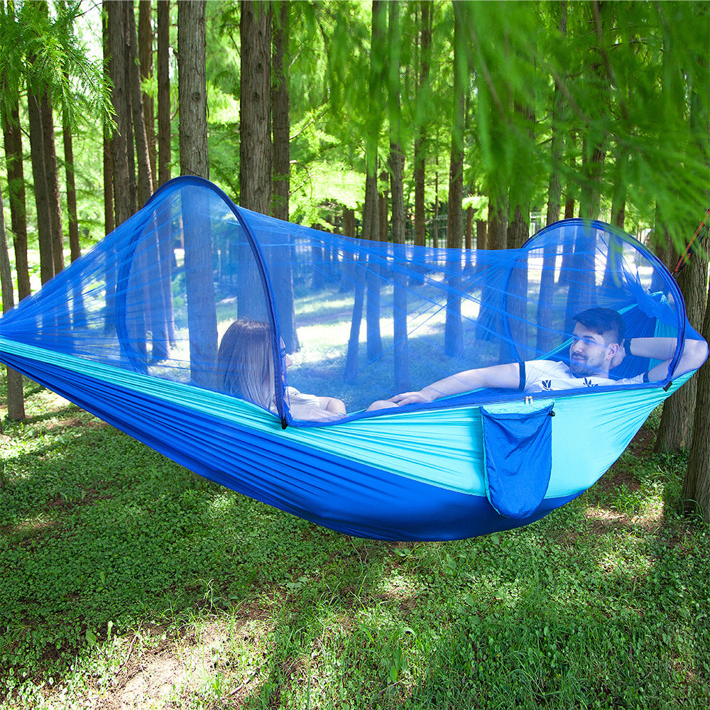 Quick Opening Hammock with Mosquito Net - Fully Automatic