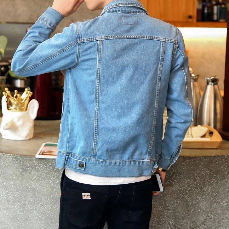 Men's High-Quality Denim Jacket with Pockets - Stylish and Durable Casual Outerwear