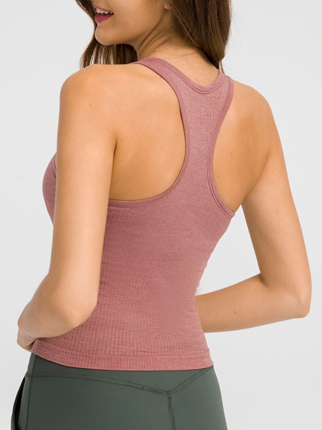 Women's Round Neck Racerback Active Tank Top - Athletic Wear