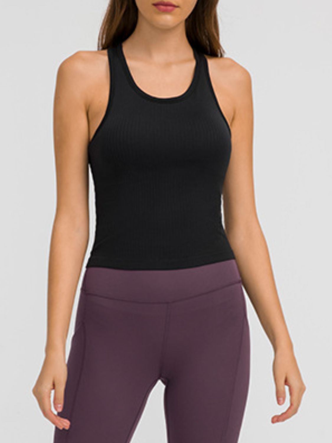 Women's Round Neck Racerback Active Tank Top - Athletic Wear