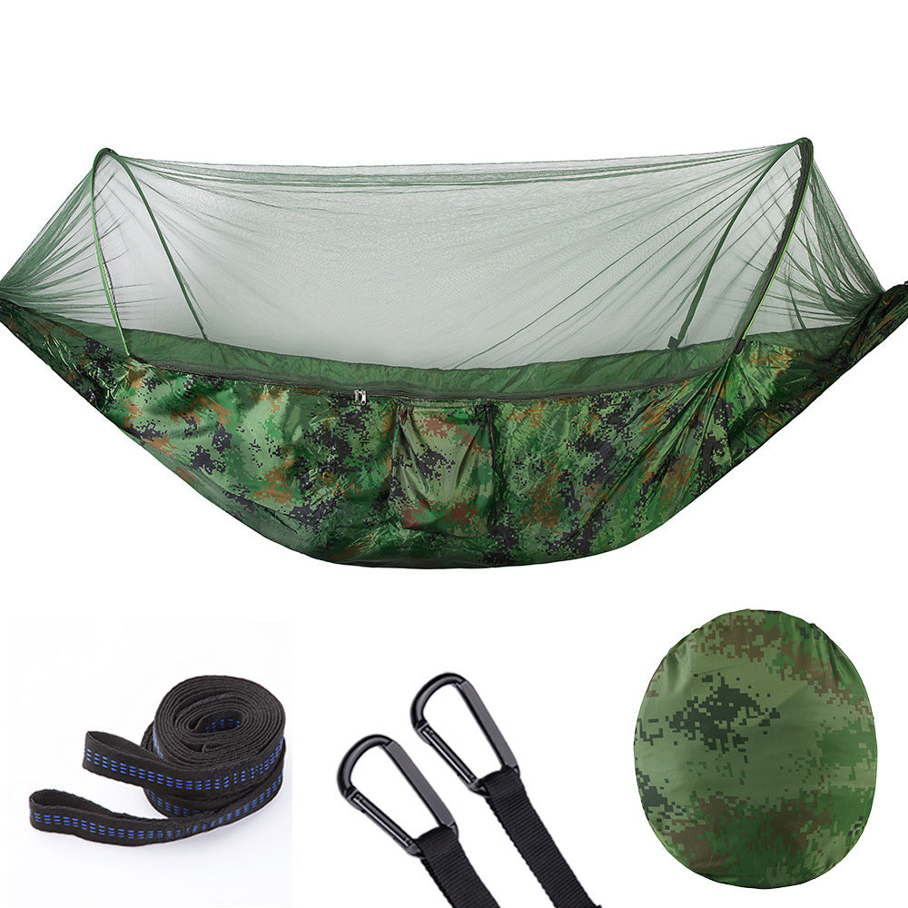 Quick Opening Hammock with Mosquito Net - Fully Automatic