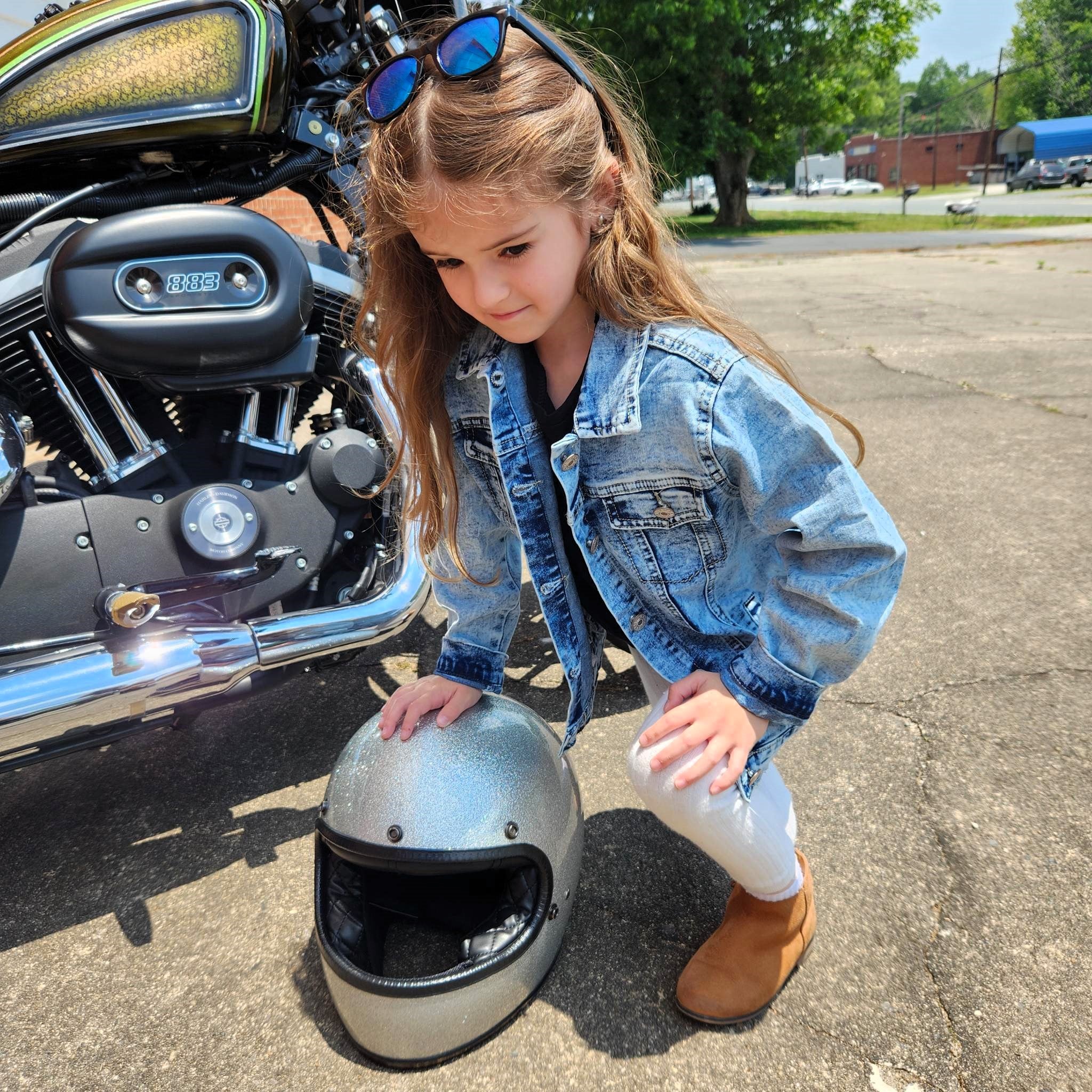 Kids Acid Washed Denim Jacket with Pockets - Unique Fashion Statement for Kids Available in Five Sizes