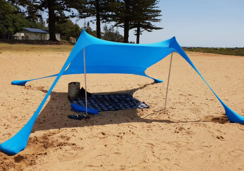 Beach Shade Tent - Lightweight - Water-Resistant and Windproof One-Piece Canopy for Outdoor Adventures