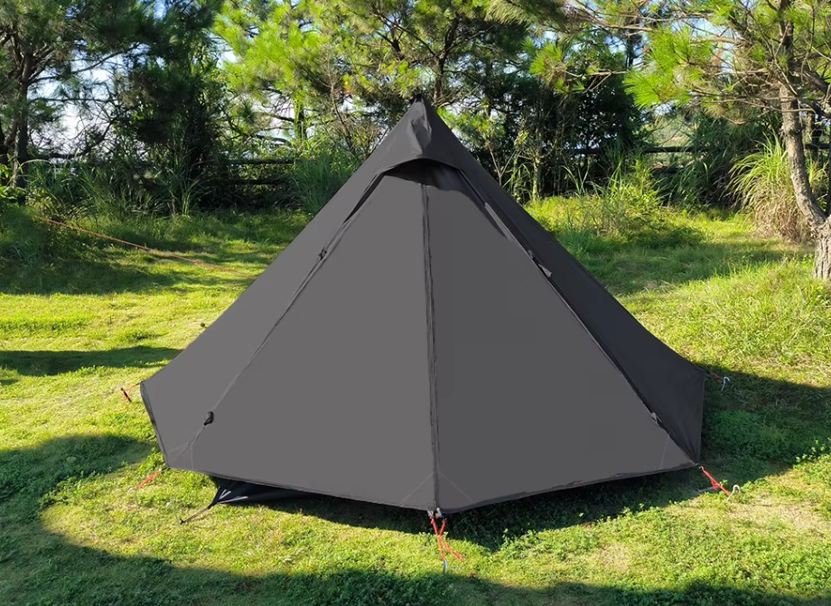 HIDE WALKER Waterproof Lightweight Pyramid Camping Tent with Chimney Hole - 1 Person Tipi for Outdoor Camping