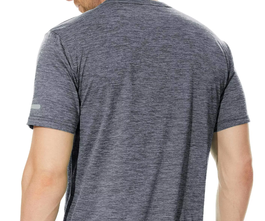 Men's Breathable Quick Dry Reflective T-Shirt - Cotton/Polyester Blend - Ideal for Running and Outdoor Activities