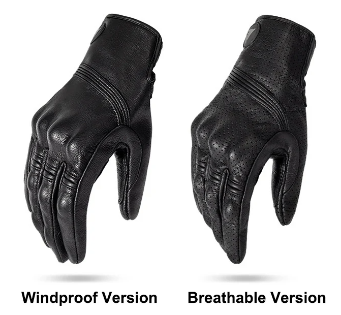 MOTOWOLF Unisex Real Leather Motorcycle Gloves Waterproof Windproof Breathable Touchscreen Year-round Use