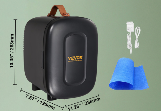 VEVOR 4L Mini Car Refrigerator - Compact Portable Cooler & Warmer for Travel, Camping, & Home Use - Ideal Food & Drink Storage Solution for Cars & Trucks