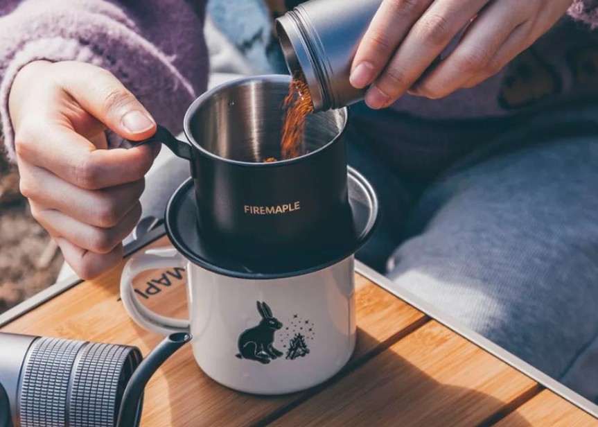 Durable Fire-Maple 350ML Coral Enamel Mug - Perfect for Coffee and Tea on Outdoor Adventures