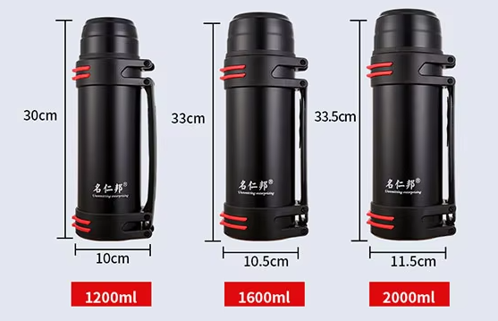 Premium Stainless Steel Water Thermos - 32oz Large Capacity - Double-Wall Vacuum Insulated for Temperature Retention - 1200ML - 2500ML - 4000ML Available