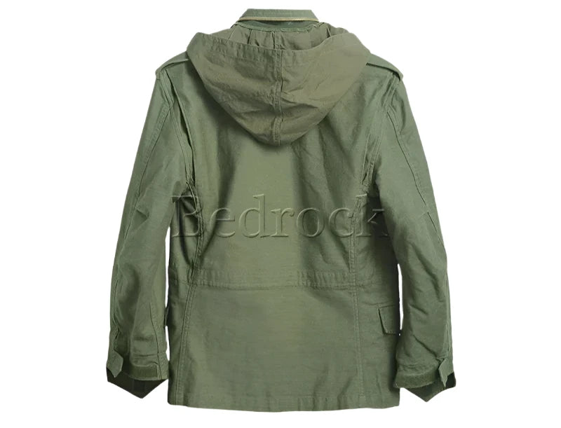 Men's Red Tornado Reproduce M65 OG107 Army Field Jacket with Hidden Hood – Durable Army Green Windbreaker with Multiple Pockets