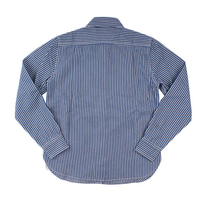 Men's Vintage Striped Long Sleeve 100% Pre-shrunk Cotton Slim Fit Shirt - Timeless Western Workwear Style