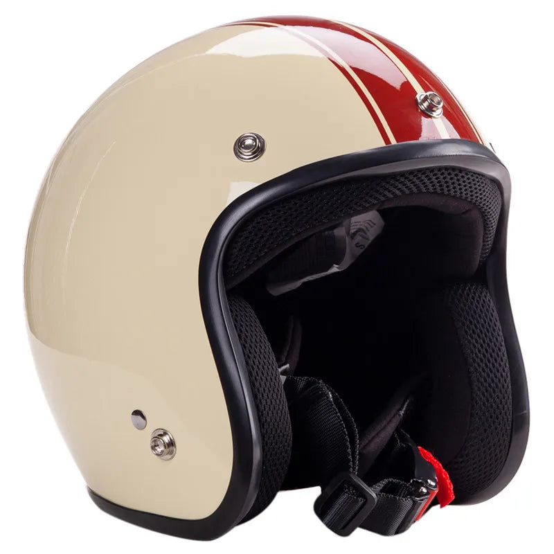 Classic Low Profile Open Face 3/4 Helmet with Visor and DOT/ECE Certification - ZOMBIES RACING ZR-207