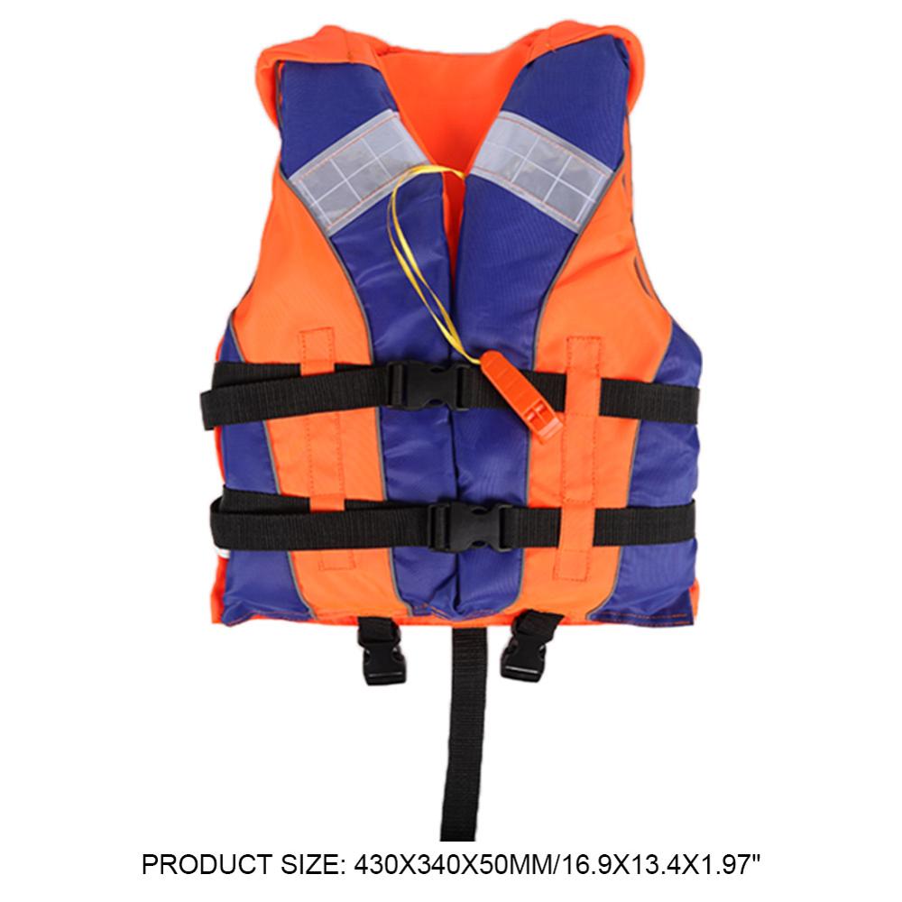 Kids Life Jacket with Whistle and Reflective Strips - Suitable for Ages 4-10 - Coast Guard Approved