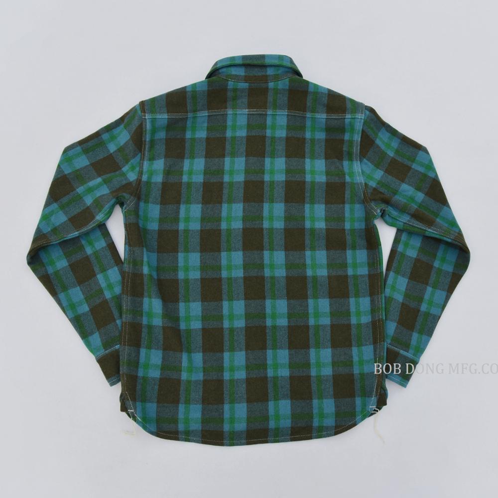 Classic Men's Wool Plaid Button Down Shirt with Pockets - Long Sleeve Warmth