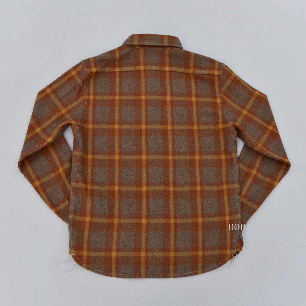 Classic Men's Wool Plaid Button Down Shirt with Pockets - Long Sleeve Warmth