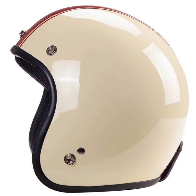 Classic Low Profile Open Face 3/4 Helmet with Visor and DOT/ECE Certification - ZOMBIES RACING ZR-207