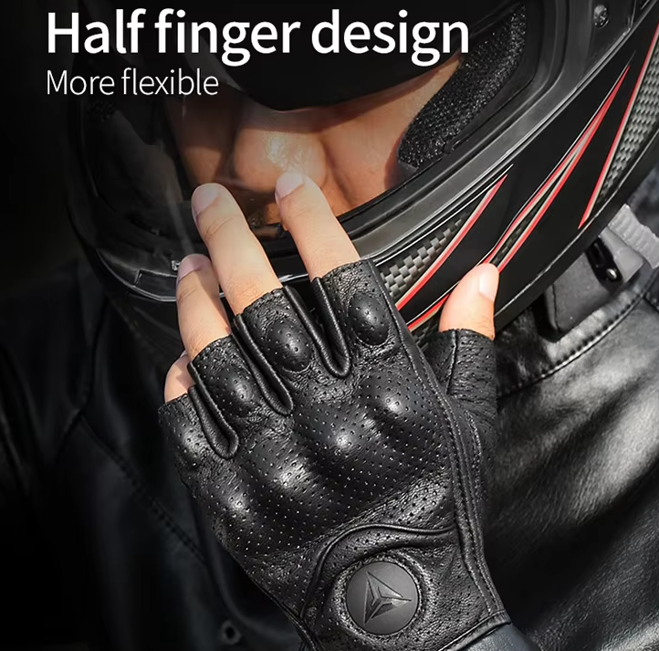 MOTOWOLF Unisex Real Leather Motorcycle Gloves Waterproof Windproof Breathable Touchscreen Year-round Use