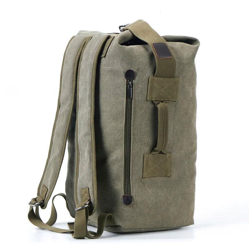 Durable Canvas Travel Rucksack Backpack - Large Capacity - Durable and Comfortable with Multiple Compartments