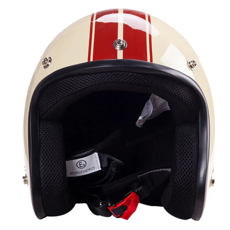 Classic Low Profile Open Face 3/4 Helmet with Visor and DOT/ECE Certification - ZOMBIES RACING ZR-207