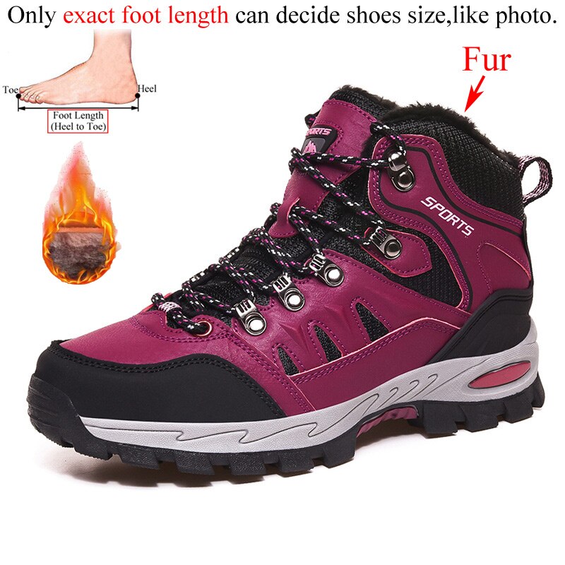 Premium Women's Leather Hiking Boots: Choose with or without Fur - Abnkarwin Collection