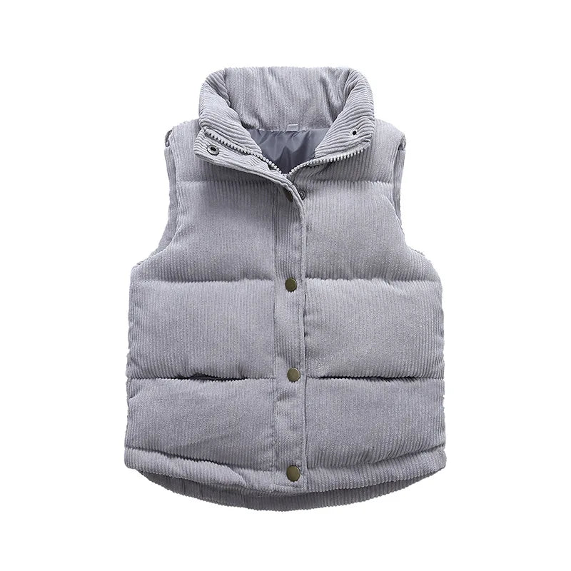 Warm Corduroy Vests for Kids | Casual Cotton Jackets for Boys and Girls | Thick Autumn Winter Waistcoats