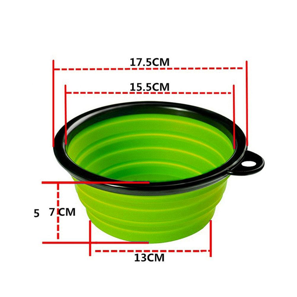 Durable Collapsible Dog Bowl with Lid and Food Container with Carabiner for Convenient Transport