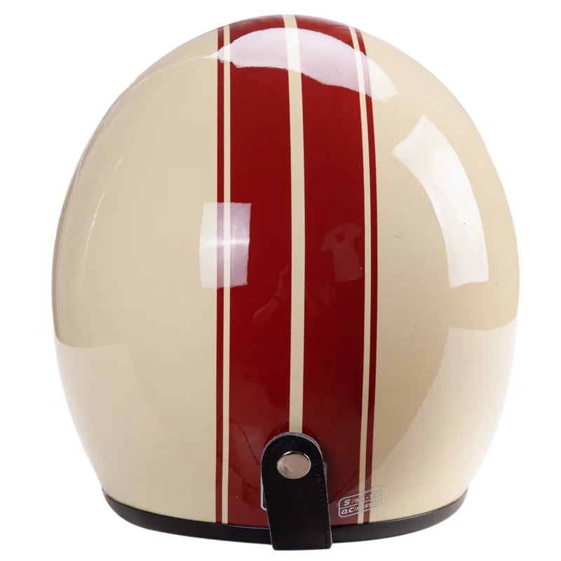 Classic Low Profile Open Face 3/4 Helmet with Visor and DOT/ECE Certification - ZOMBIES RACING ZR-207