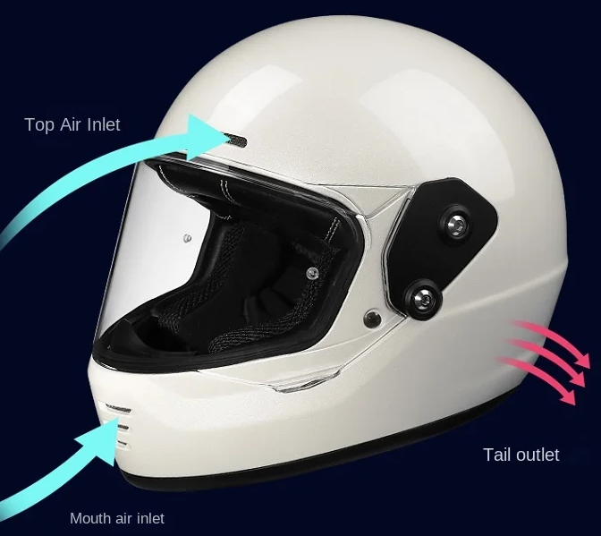 ORZ Retro Full-Face Motorcycle Helmet with Face Shield - DOT Certification - Lightweight and Breathable Ventilation