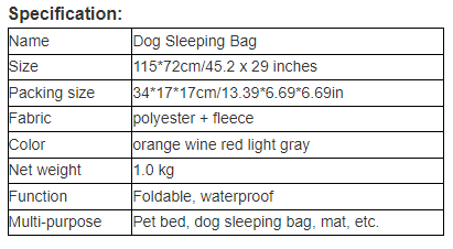 Outdoor Waterproof Polar Fleece Pet Dog Bed Sleeping Bag for Camping Travel