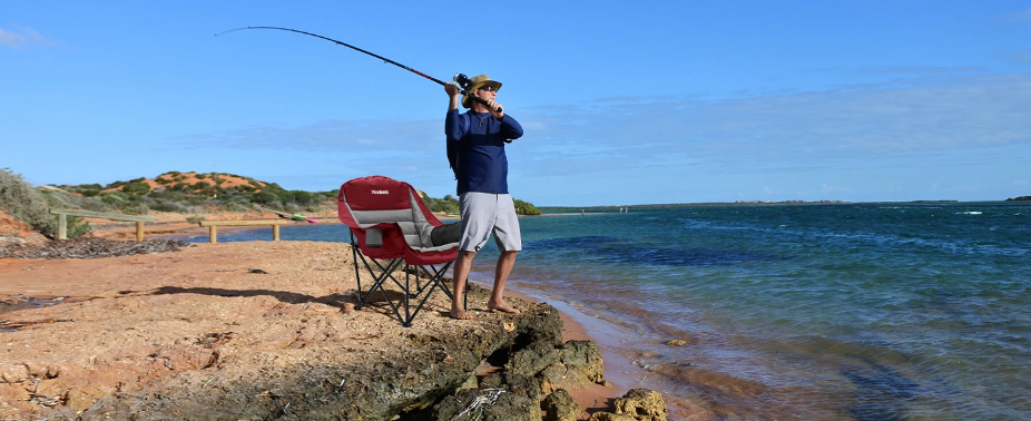 Heavy Duty Portable Camping Chair with Cup Holder, Side Pocket and Carry Bag - Can Support Up To 400lbs