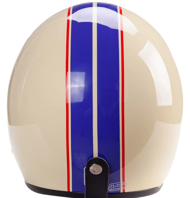 Classic Low Profile Open Face 3/4 Helmet with Visor and DOT/ECE Certification - ZOMBIES RACING ZR-207