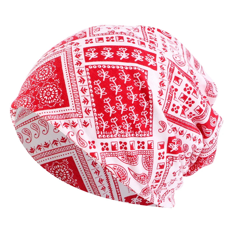 Paisley Pattern Beanie Hat for Men and Women - Baggy - Slouchy and Stylish