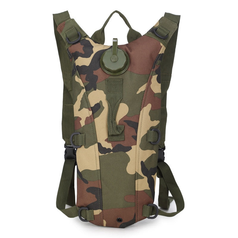 Tactical Lightweight Outdoor Water Bag Backpack 3L Wear-Resistant Waterproof Nylon Fabric Polyester Lining