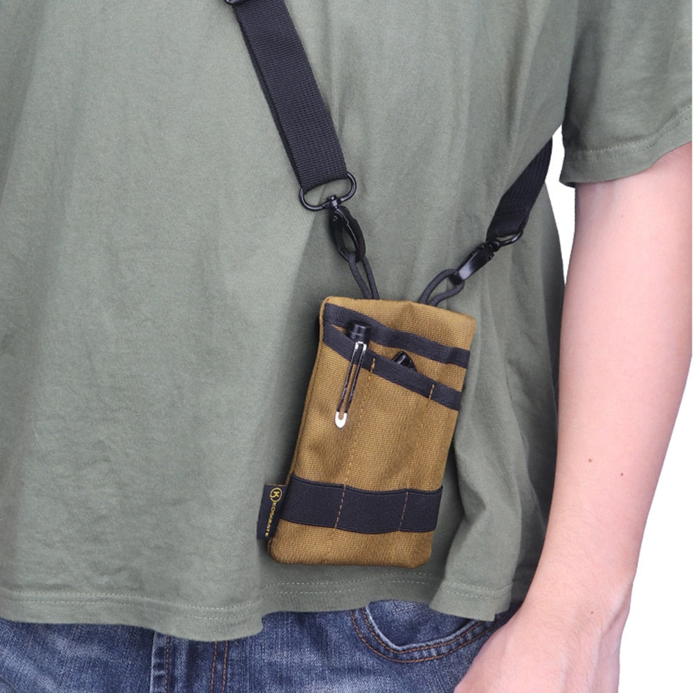 Outdoor Multifunctional EDC Storage Bag Oxford Cloth Black Gray Green Khaki 14.5x9.5cm