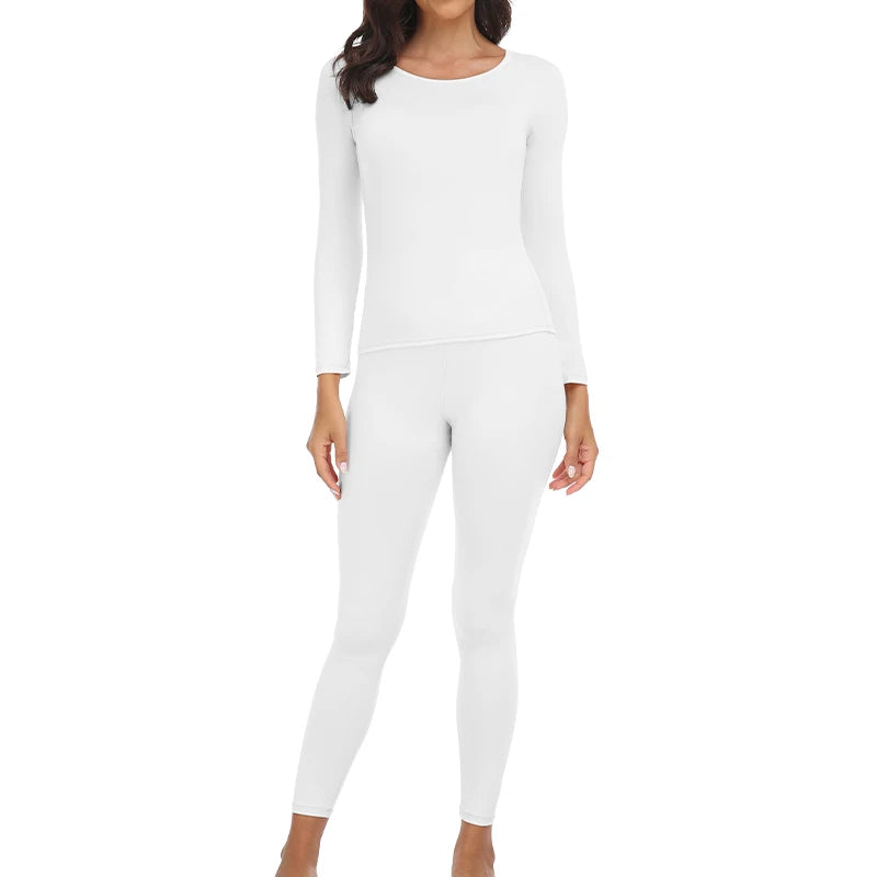 Ultra-Soft Thermal Underwear Set for Women | Long Johns Base Layer for Cold Weather, Moisture-Wicking Top and Bottom