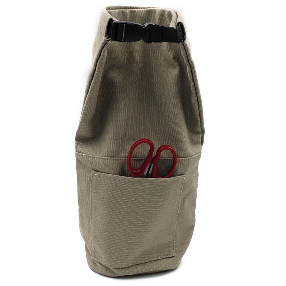 Canvas Kerosene Lamp Pouch with Pockets - Durable Storage Solution for Outdoor Adventures