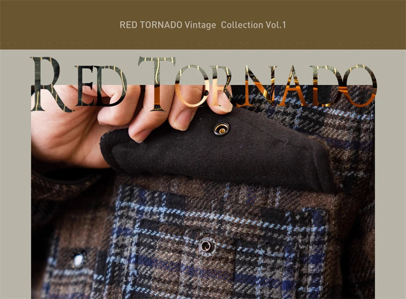 Men's Red Tornado Lined Plaid Jac-Shirt for Casual Autumn & Winter Wear