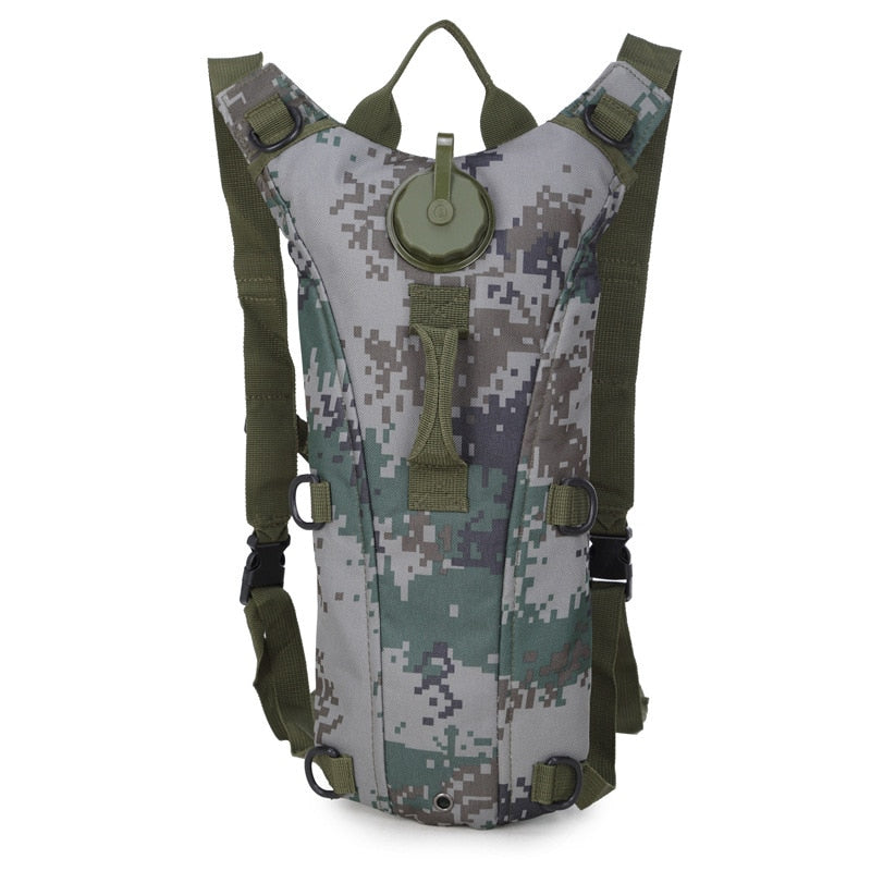 Tactical Lightweight Outdoor Water Bag Backpack 3L Wear-Resistant Waterproof Nylon Fabric Polyester Lining