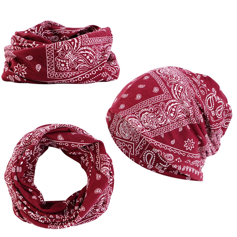 Paisley Pattern Beanie Hat for Men and Women - Baggy - Slouchy and Stylish