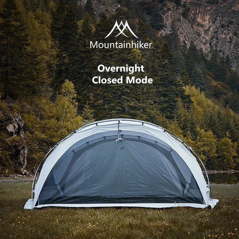 Rainproof Mountainhiker 15D Oxford Dome Tent - 5-8 Person Spring & Winter Tunnel Shelter for Camping and Leisure Activities