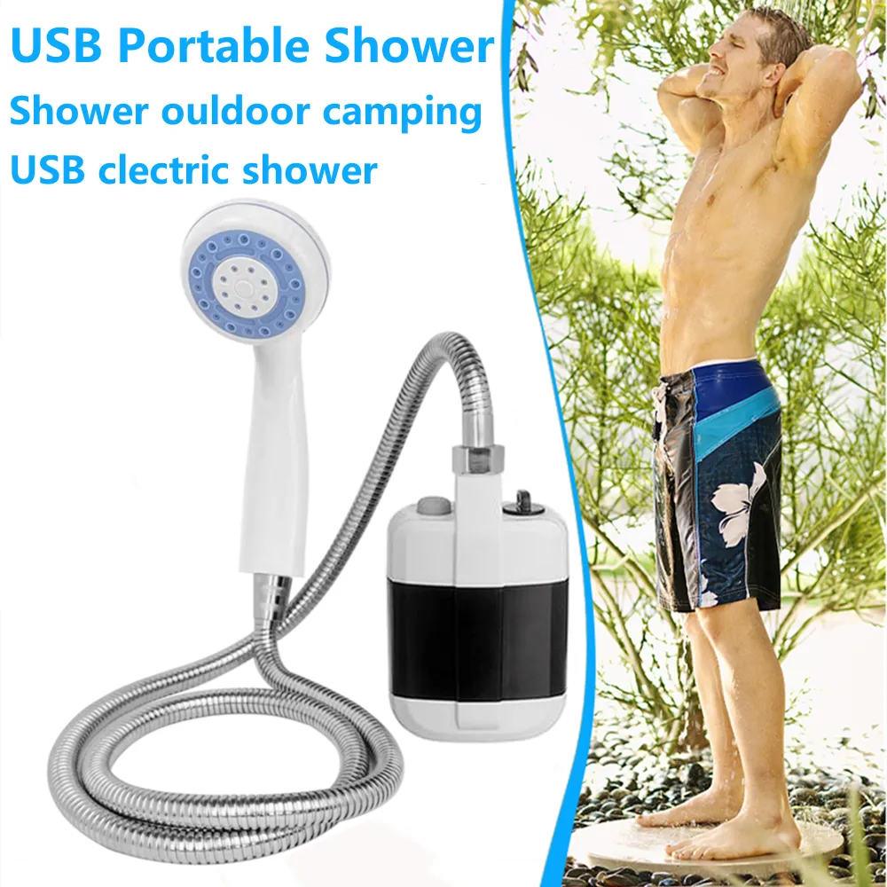 Compact Handheld Rechargeable Camping Shower - Portable Electric Showerhead for Outdoor Use