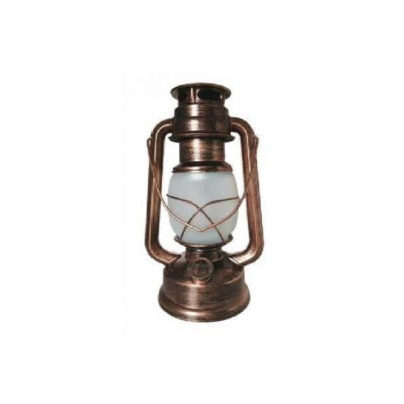 Vintage Waterproof LED Camping Lantern Durable Iron and PVC Construction Flame and Lighting Modes