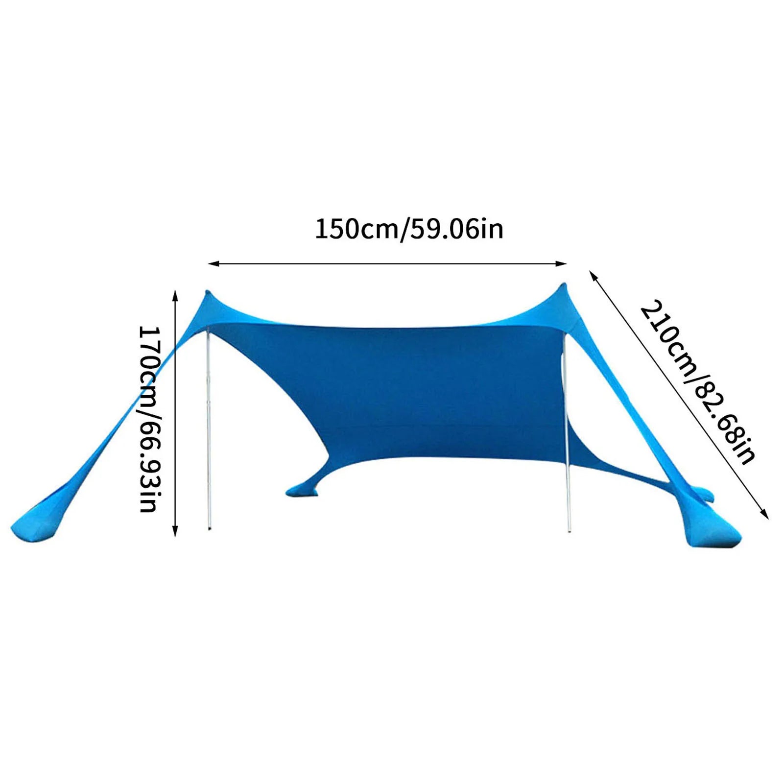 Beach Shade Tent - Lightweight - Water-Resistant and Windproof One-Piece Canopy for Outdoor Adventures