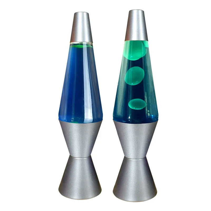 Lava Lamp Table Lamp with High-Quality Glass Bottle and LED Lighting