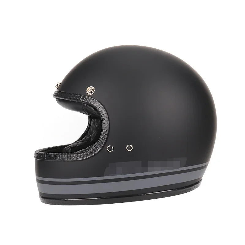 Retro Full Face Motorcycle Helmet with DOT and ECE Safety Certification - Unisex