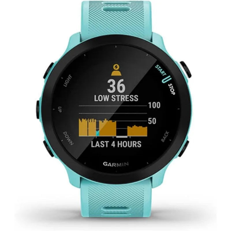 Garmin Forerunner 55 GPS Smart Watch / Heart Rate Tracking / Up to 2 Weeks Battery Life / Daily Workout Guides