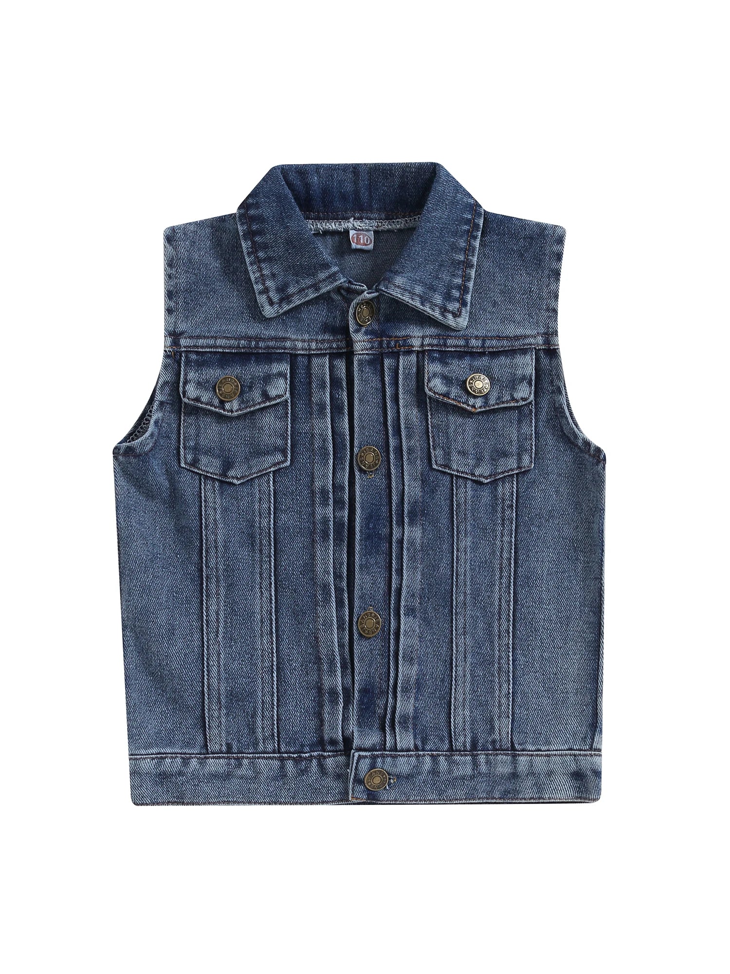 Kids Vintage Denim Vest - Sleeveless Jean Jacket for Boys & Girls Ages 3-7